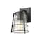 Z-Lite Helix 1 Light Outdoor Wall Sconce, Black And Clear Seedy 591S-BK - alternate 2